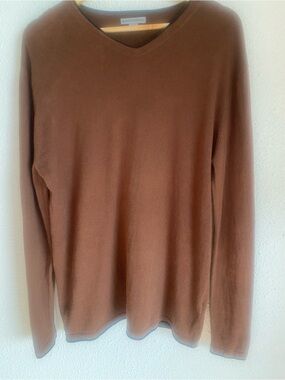 Martin Gordon 15% Cashmere Cotton V Neck Knit Sweater L